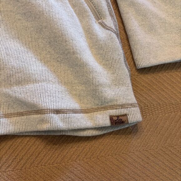 Prana Coat Womens Small Beige Wool Blend Pockets Long Sleeve Collared Front Zip - Picture 5 of 9